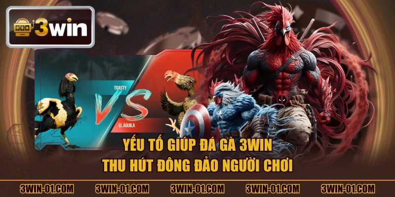 Yếu tố giúp đá gà 3WIN thu hút đông đảo người chơi